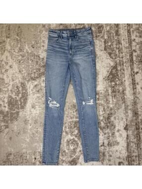 American Eagle Jeans Women NWT Size 2 Reg Distressed Super High Rise